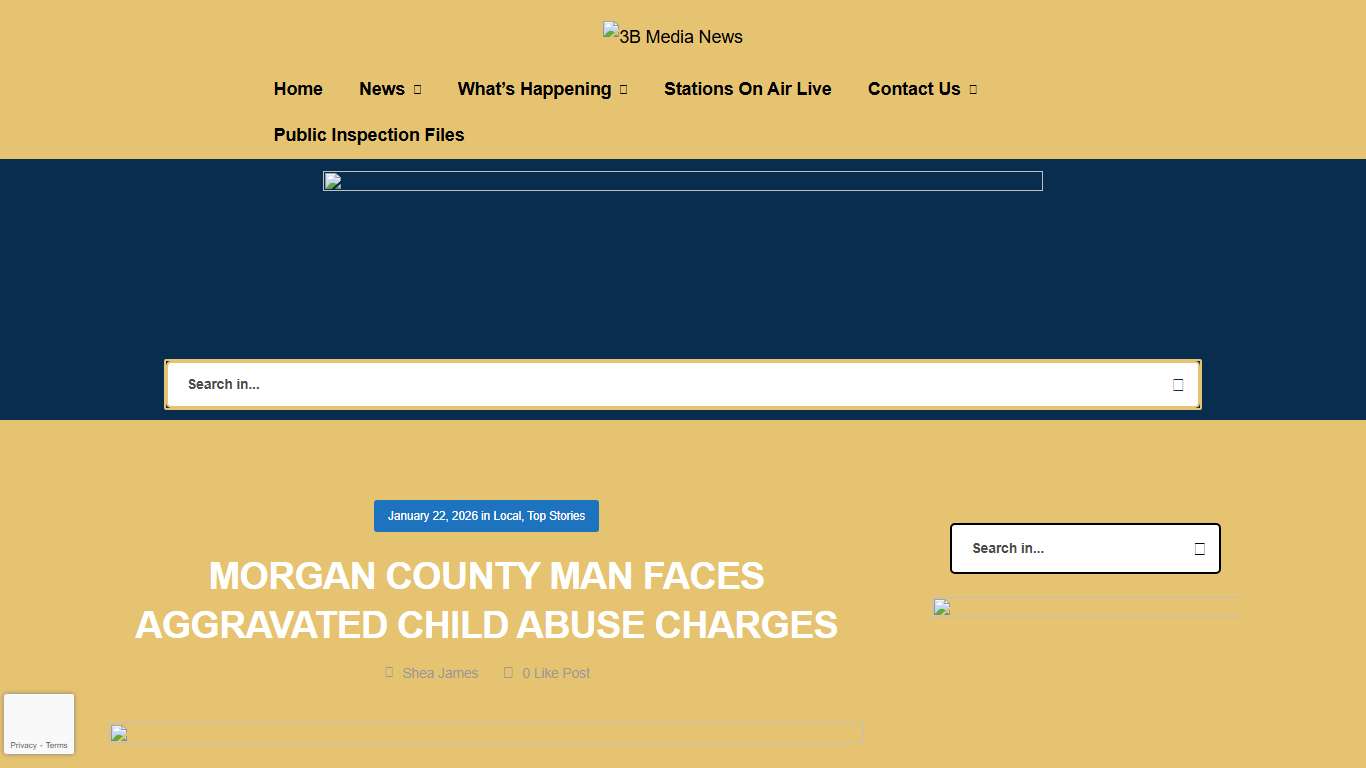 MORGAN COUNTY MAN FACES AGGRAVATED CHILD ABUSE CHARGES – 3B Media News